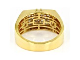 White Diamond 14k Yellow Gold Over Sterling Silver Mens Ring 0.40ctw