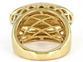 White Diamond 14k Yellow Gold Over Sterling Silver Cluster Ring 0.33ctw