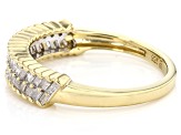 Diamond 14k Yellow Gold Over Sterling Silver Band Ring 0.35ctw