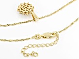 Candlelight Diamonds™ 14k Yellow Gold Over Sterling Silver Cluster Pendant With 18" Chain 0.75ctw