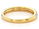 White Diamond 14k Yellow Gold Over Sterling Silver Band Ring 0.10ctw
