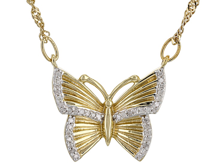 Solid Gold Butterfly Bracelet 9k White