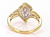 White Diamond 14k Yellow Gold Over Sterling Silver Cluster Ring 0.50ctw