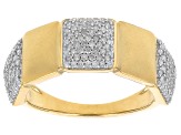 White Diamond 14k Yellow Gold Over Sterling Silver Cluster Ring 0.50ctw