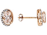 Peach Morganite 10k Rose Gold Earrings 1.42ctw