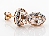 Peach Morganite 10k Rose Gold Earrings 1.42ctw