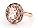 Peach Morganite 10k Rose Gold Ring 1.43ctw