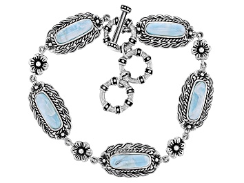 Gorgeous Larger Sterling Silver and Sky Blue Topaz Necklace 7.4g