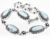 Blue Larimar Sterling Silver Toggle Bracelet