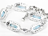 Blue Larimar Sterling Silver Toggle Bracelet