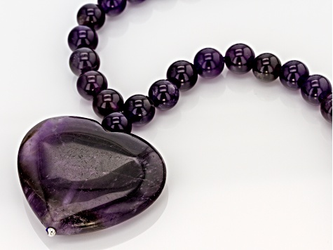 Purple Amethyst Sterling Silver Necklace