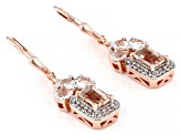 Peach Morganite 18k Rose Gold Over Sterling Silver Earrings 2.36ctw