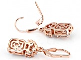 Peach Morganite 18k Rose Gold Over Sterling Silver Earrings 2.36ctw