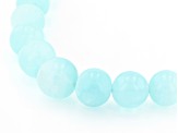 Sky Blue Opal Rhodium Over Sterling Silver Beaded Bracelet