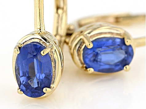 Blue Kyanite 18K Yellow Gold Over Sterling Silver Earrings 1.00ctw
