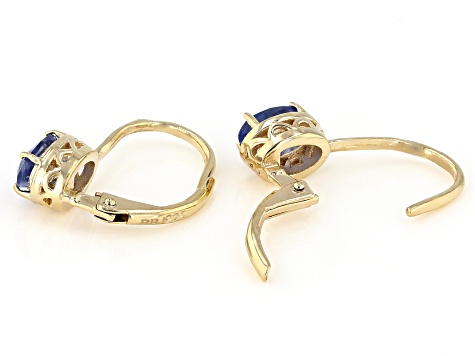 Blue Kyanite 18K Yellow Gold Over Sterling Silver Earrings 1.00ctw
