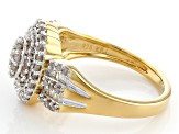 Diamond 14k Yellow Gold Over Sterling Silver Ring .50ctw