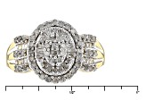 Diamond 14k Yellow Gold Over Sterling Silver Ring .50ctw