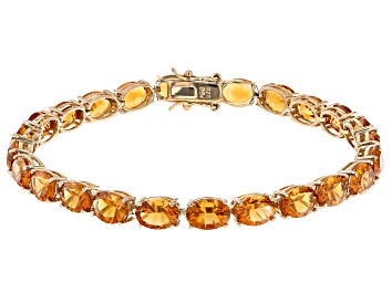 Picture of Orange Madeira citrine 18k Yellow Gold Over Sterling Silver Bracelet 20.76ctw