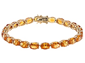 Orange Madeira citrine 18k Yellow Gold Over Sterling Silver Bracelet 20.76ctw