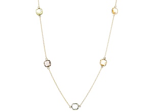 Sky Blue Topaz 18k Yellow Gold Over Silver Necklace 22.95ctw