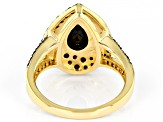 Black Spinel 18k Yellow Gold Over Sterling Silver Ring 1.84ctw