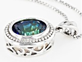 Blue Petalite Sterling Silver Pendant With Chain 2.39ct
