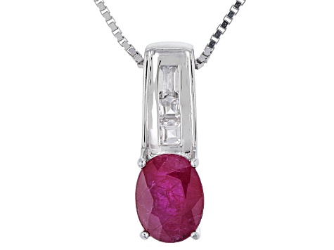 Red Mahaleo® Ruby Sterling Silver Pendant With Chain 1.41ctw