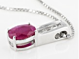 Red Mahaleo® Ruby Sterling Silver Pendant With Chain 1.41ctw