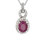 Mahaleo Ruby Sterling Silver Pendant With Chain 1.88ctw
