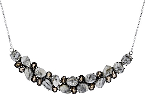 Golden Pyrite Sterling Silver Necklace 9.46ctw