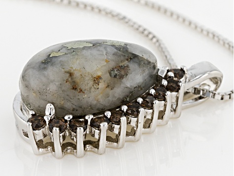 Golden Pyrite Sterling Silver Pendant With Chain .34ctw