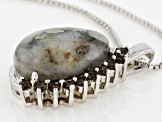 Golden Pyrite Sterling Silver Pendant With Chain .34ctw