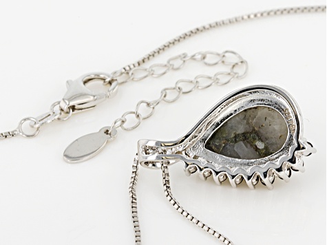 Golden Pyrite Sterling Silver Pendant With Chain .34ctw