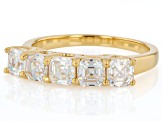 White Strontium Titanate 18k Yellow Gold Over Silver Ring 2.12ctw