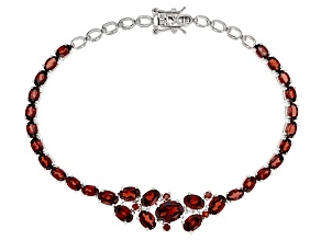 Vermelho Garnet™ Rhodium Over Sterling Silver Bracelet 10.13ctw
