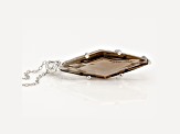 Brown Smoky Quartz Sterling Silver Pendant With Chain 5.73ctw