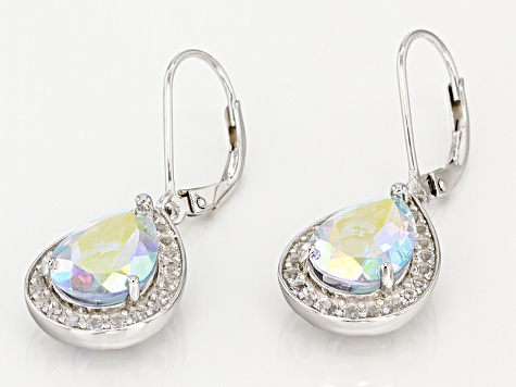 Mercury Mist® Topaz Rhodium Over Sterling Silver Dangle Earrings 7.15ctw