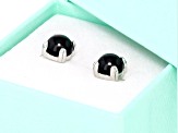 Black Onyx Platinum Over Sterling Silver Stud Earrings with Box