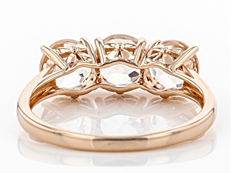Peach Cor-de-Rosa Morganite 10k Rose Gold Ring 1.84ctw