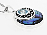 Sky Blue Glacier Topaz Sterling Silver Pendant With Chain 1.65ct