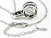 Green Prasiolite Spinfire(TM) Sterling Silver Pendant With Chain 4.25ct