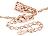 Pink Color Shift Garnet 18k Rose Gold Over Sterling Silver Pendant With Chain