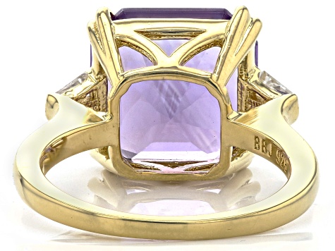 Amethyst 18k Yellow Gold Over Sterling Silver Ring 6.66ctw