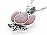 Pink Opal Sterling Silver Enhancer With Chain