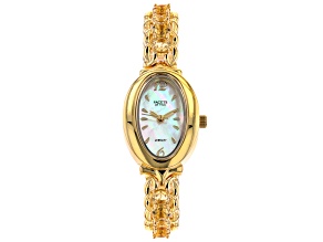 Yellow Citrine 18k Yellow Gold Over Brass Watch 4.67ctw