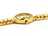 Multi-color Ethiopian Opal 18k Yellow Gold Over Brass Watch 2.21ctw