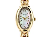 Red Garnet 18k Yellow Gold Over Brass Watch 5.78ctw