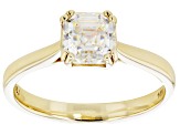 Strontium Titanate 10k yellow gold solitaire ring 1.40ct