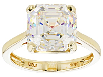 Picture of Strontium Titanate 10k yellow gold solitaire ring 6.25ct